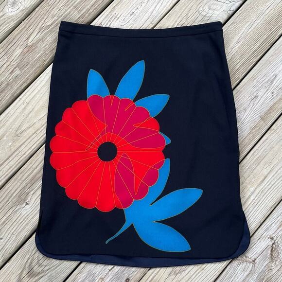 LOFT Women's Black Blossom Pencil Skirt Size 14. NEW - Picture 1 of 7